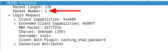 2 wireshark mysql packet 2